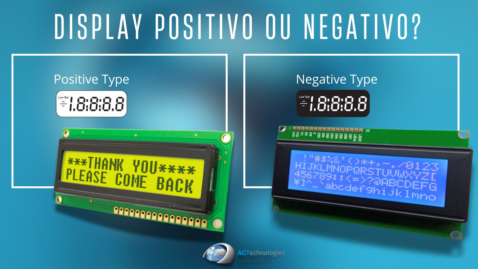 Informativo AGT - Display Positivo ou Negativo?